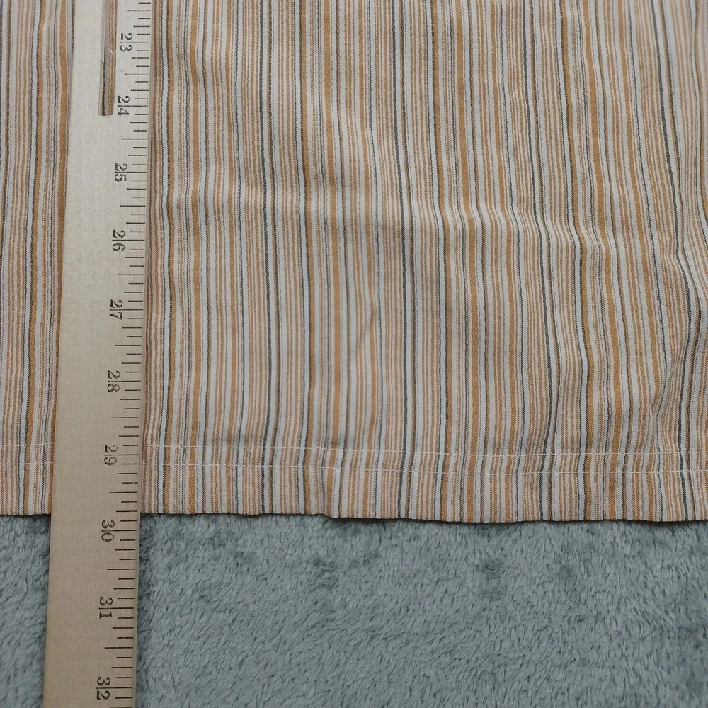 North Face Shirt Mens Large Brown Striped Outdoor Button Up Short‎ Sleeve